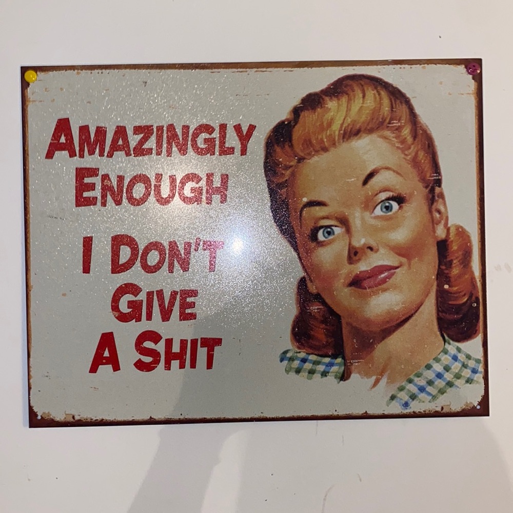 Rustic E-Card Old Fashioned Design Metal Sign